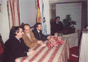 De izda. a dcha: Carlos Barros, Eduardo Pardo Karl Rudolf y Ferdinand Opll